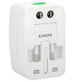 Flixx Universal Travel Adapter with Dual USB Ports | Worldwide Compatibility & Surge Protection
